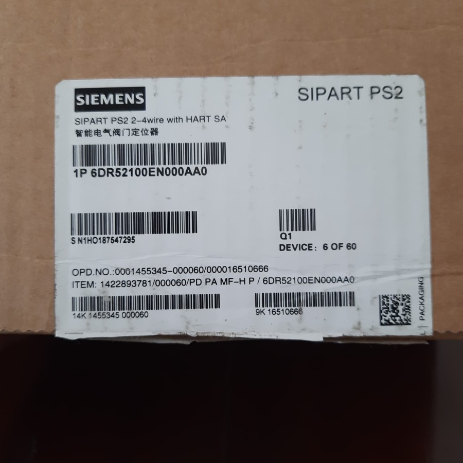 Siemens positioner Sipart PS2 1P 6DR52100EN000AA0