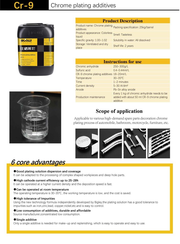 Chrome Plating Additives CR-9 – Multisado