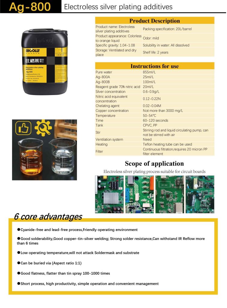 Electroless Silver Plating Additives Ag-800 – Multisado